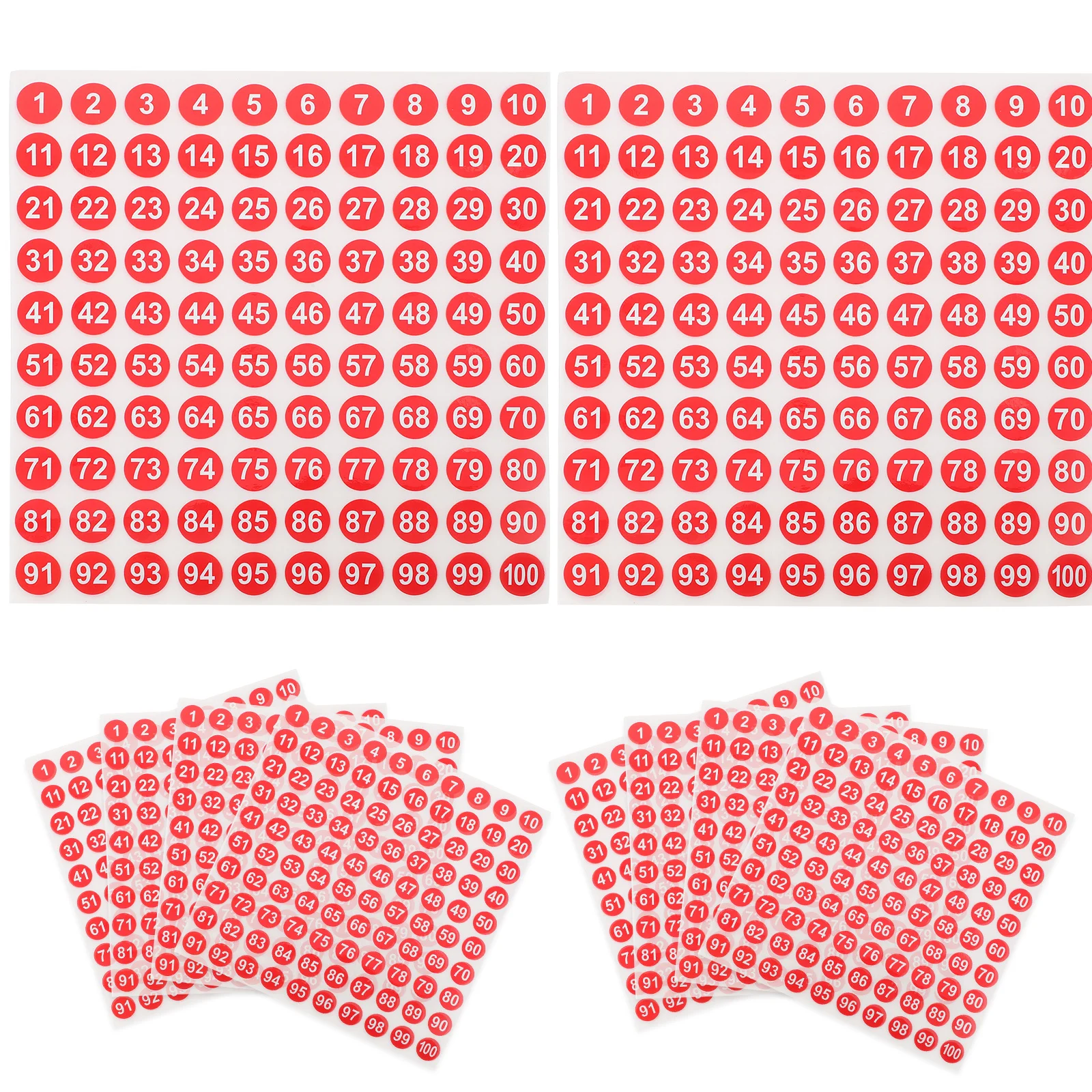 Waterproof Number Stickers Self-Adhesive Labels For Office Organization Storage Cabinet Bottle