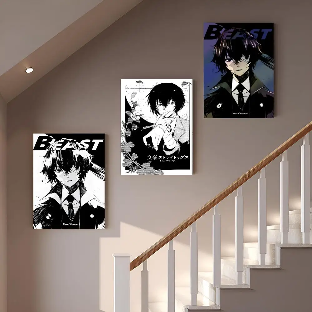Anime B-Bungo Stray Dogs Framed Wall Painting Modern Framed Canvas Wall Art Print Home Decoration Poster Living Room