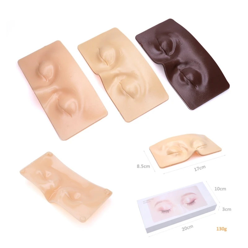 Tattoo Practice Skin Makeup Practice Board Eyebrow Eye Face Training Silicone Practice Pad for Makeup Beauty Academy Cosmetic