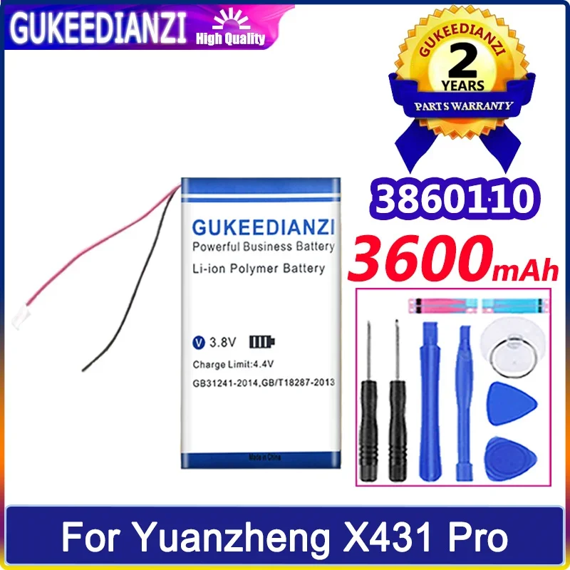 

Аккумулятор GUKEEDIANZI 3860110 (2 линии) 3600 мАч для батарей Yuanzheng X431 Pro