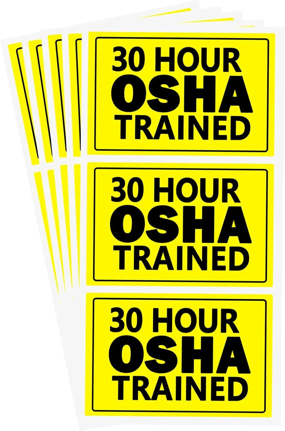 30 Hour OSHA Trained Stickers Hard Hat Helmet Decal,2X1.8 Inch,15 Pcs Per Pack