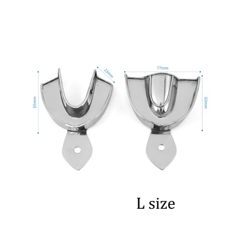 Imagen 2 del producto Bandeja para dientes dentales de acero inoxidable, soporte para dientes Autoclavable, bandejas de impresión de laboratorio, herramienta de dentista