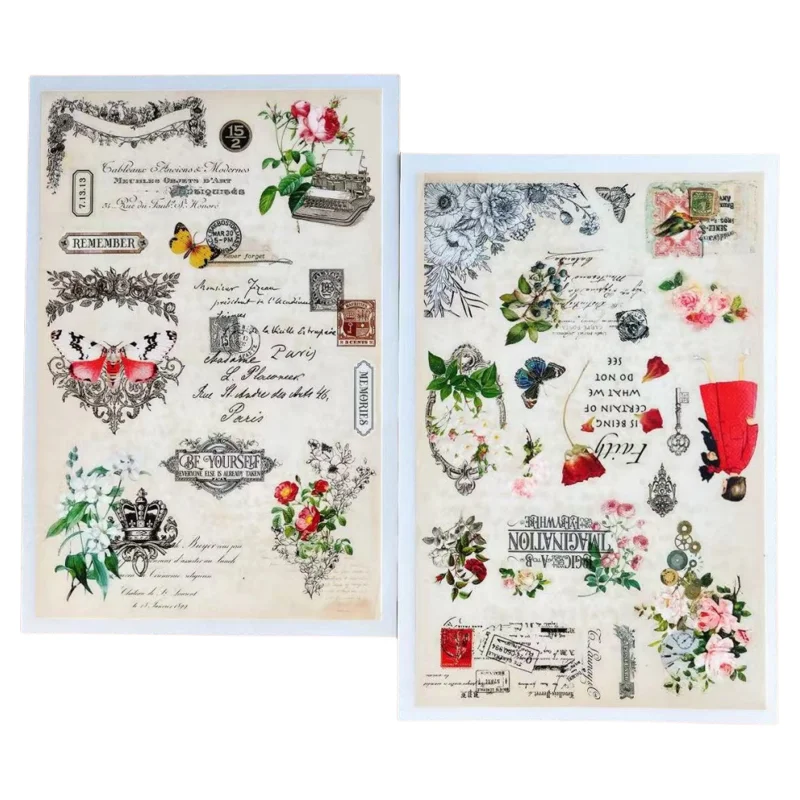 Vintage Aesthetic Scrapbooking Rub on Sticker