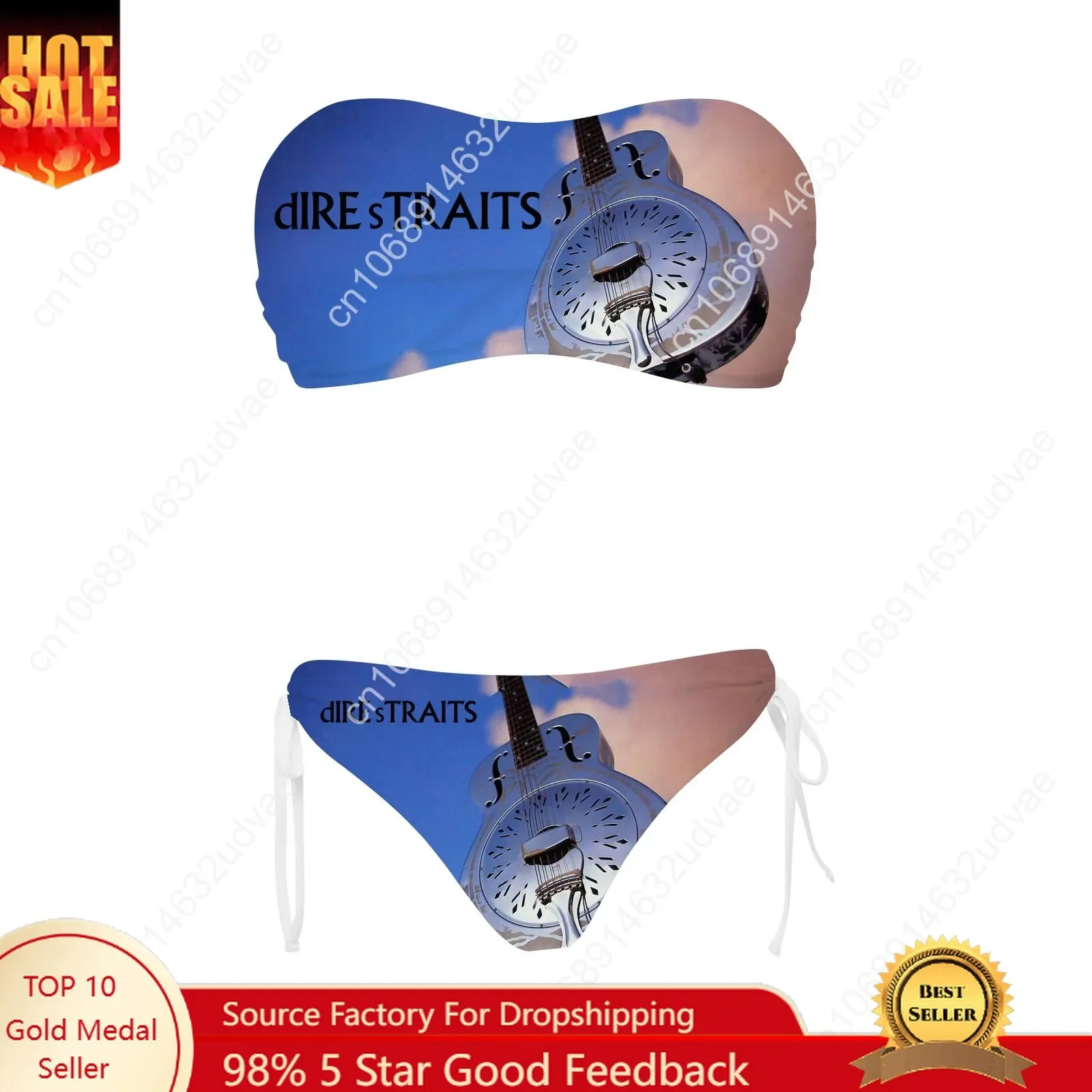 

Купальник Dire Straits, женский, из двух частей, с завязками, персонализированный, для вечеринок у бассейна, бикини, пляжная одежда на заказ