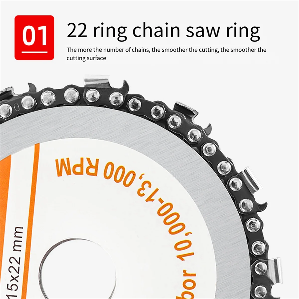 Cakram gergaji rantai Gerinda sudut 100mm 4 inci, pisau gergaji mesin Universal presisi tinggi bahan kayu 22 gigi