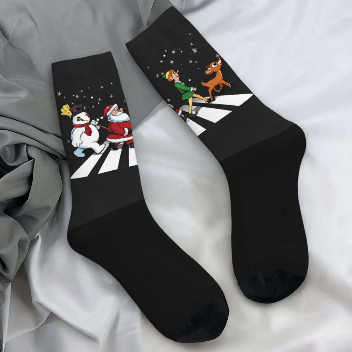 Peter Pan Christmas Stockings Road Printed Gothic Socks Autumn Non Slip Socks Men's Skateboard Comfortable Socks