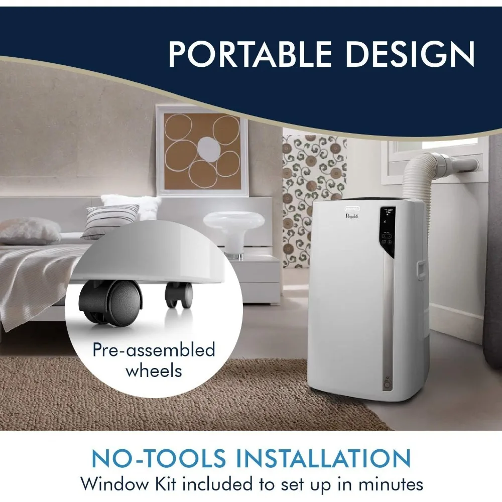 Portable Air Conditioner 12,500 BTU,cool extra large rooms up to 550 sq ft,wifi with alexa,energy saving,heat,quiet,