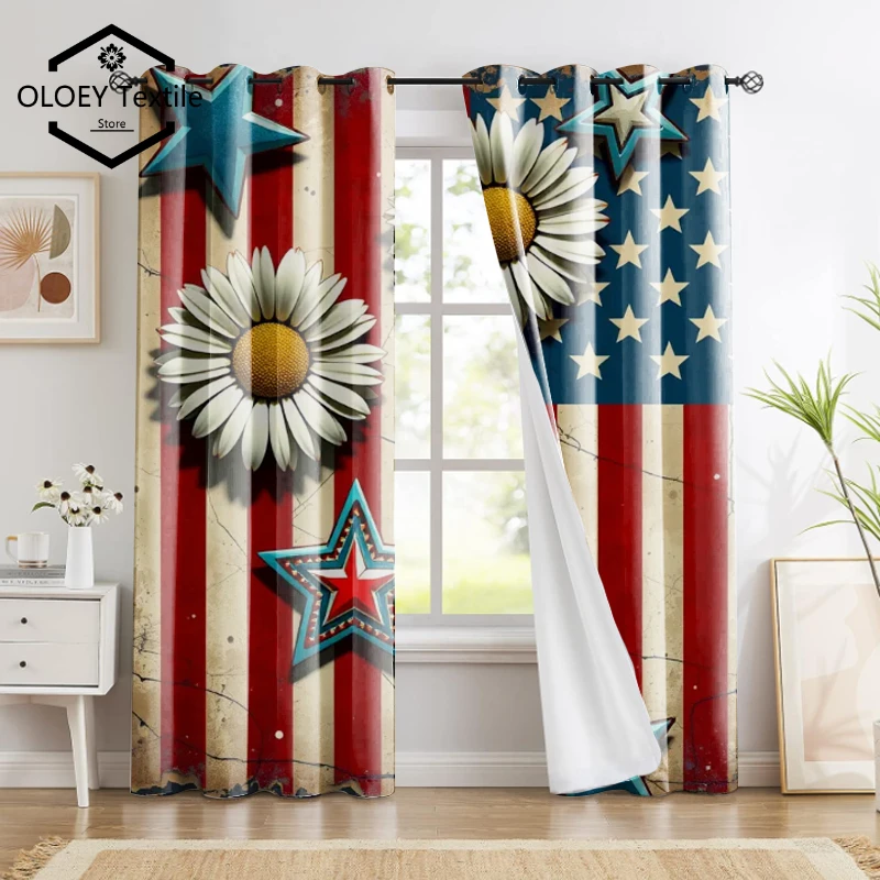 

Flowers and Glory Print Curtains - Customized Patterns Curtains for Living Room Bedroom Window Drapes Fight for Future