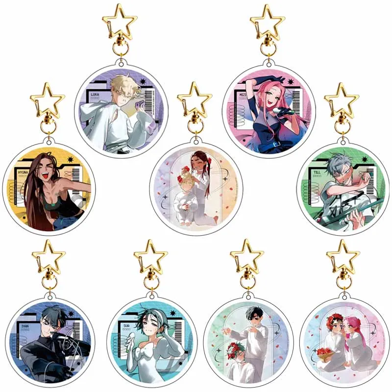 

Популярные аниме Alien Stage брелки для ключей, сумка, кулон Mizi Sua Till Luka Ivan Hyuna, аксессуары для косплея, автомобильный брелок для ключей, подарки для фанатов