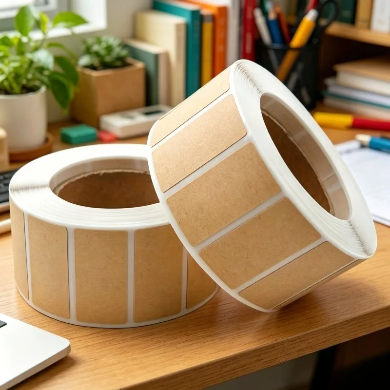 800 pieces of kraft paper sealed labels, self-adhesive non-permanent adhesive, with handwritten classification packaging marks