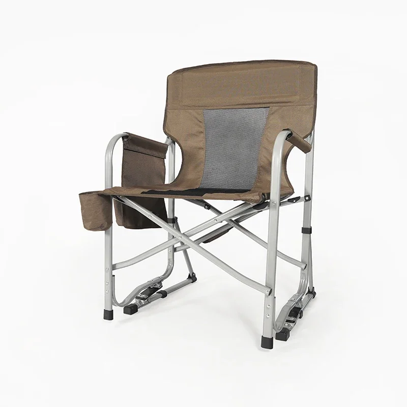 High Quality Customized Folding Camping Chair Easy Heavy Multi-Scenario Use Outdoor Rocking Director Chair for Beach Use