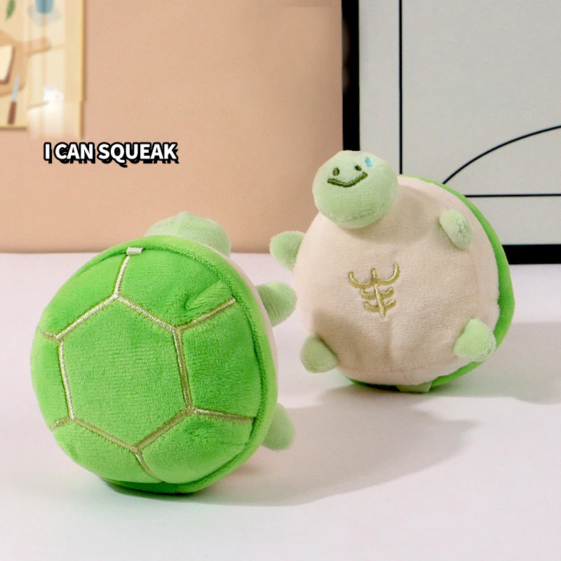 10CM Cute Squeak Sea Turtle Plush Toy Stuffed Animal Keychain Lovely Soft Plush Tortoise Dolls For Kid Gifts