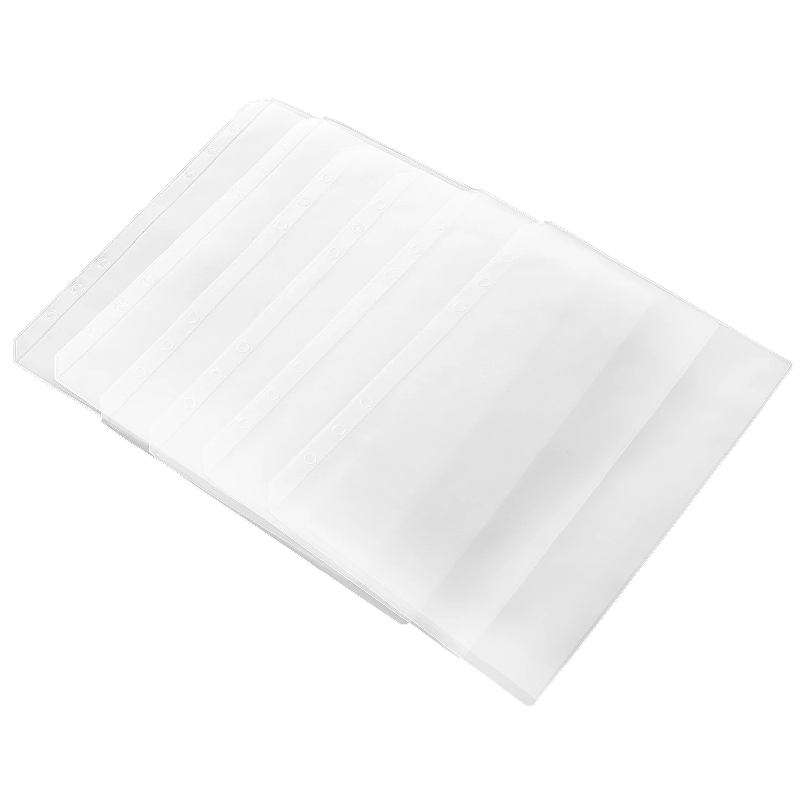 

6 Pcs A5 Insert Bag Loose-leaf Folder Card Bags Storage Travel Money for Notes Pvc Name Cards Organizer Office