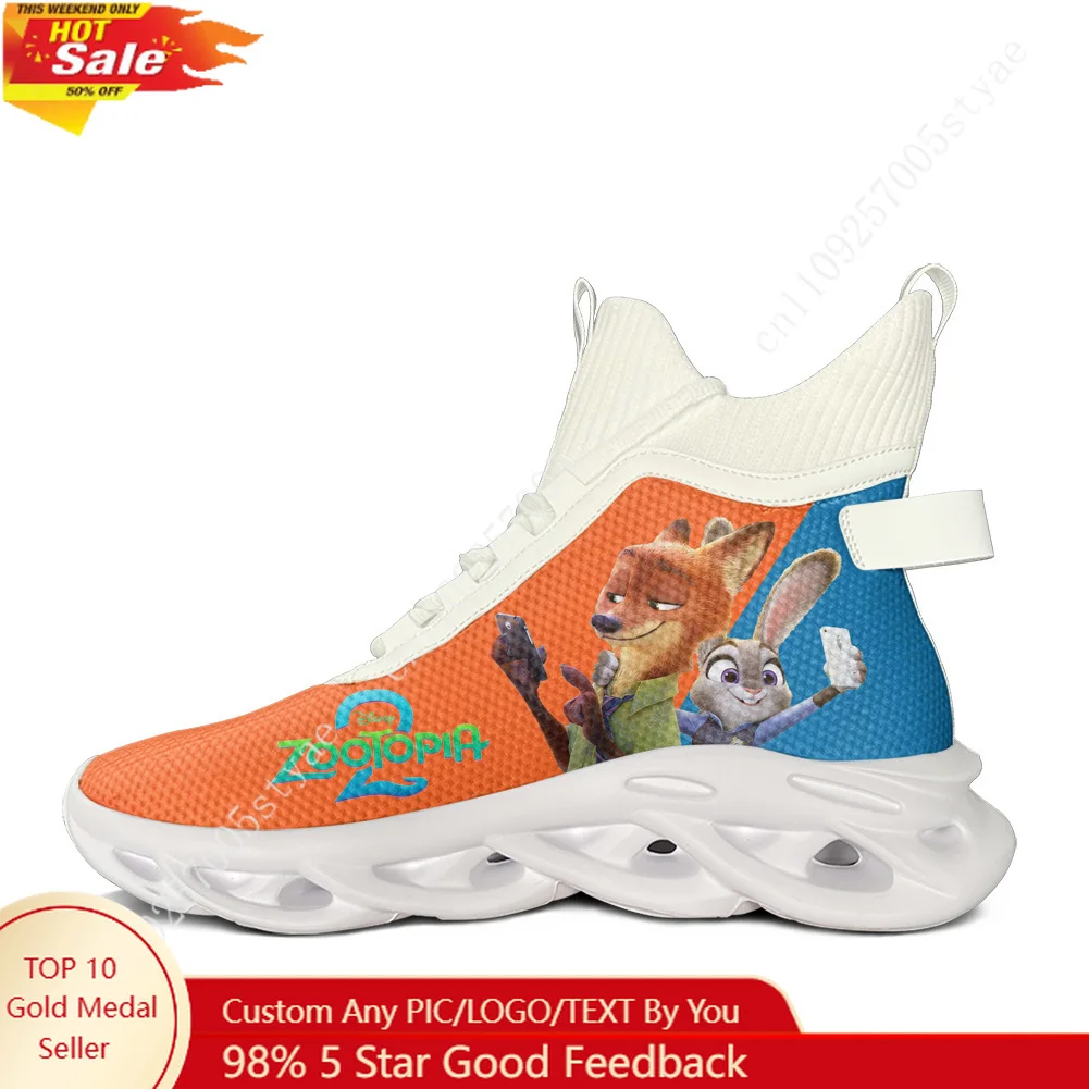 

Disney Nick Wilde High Top Flats Sneakers Mens Womens Hiking Running Sneakers