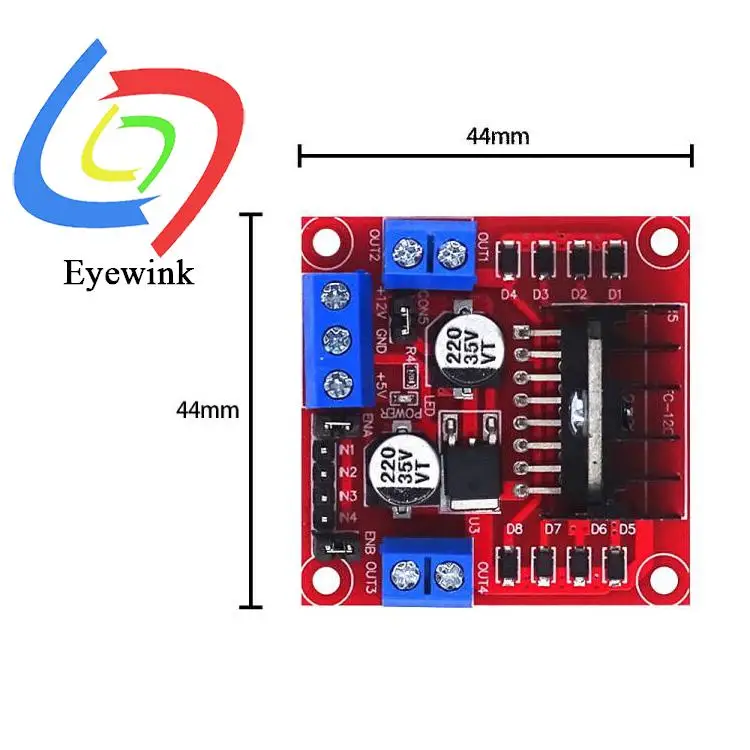 Módulo duplo da ponte H da placa controladora do driver do motor de passo L298N para o carro esperto