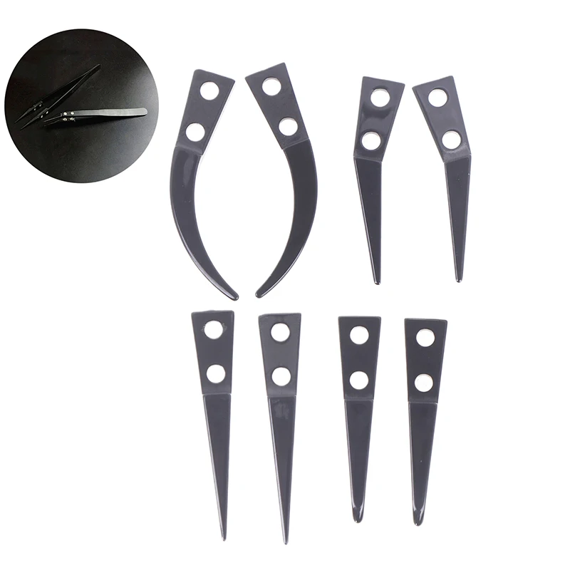 2pcs Insulated Straight Curved Tip Anti-static Ceramic Tweezers Electronic Industrial Ceramic Tweezers For Industry