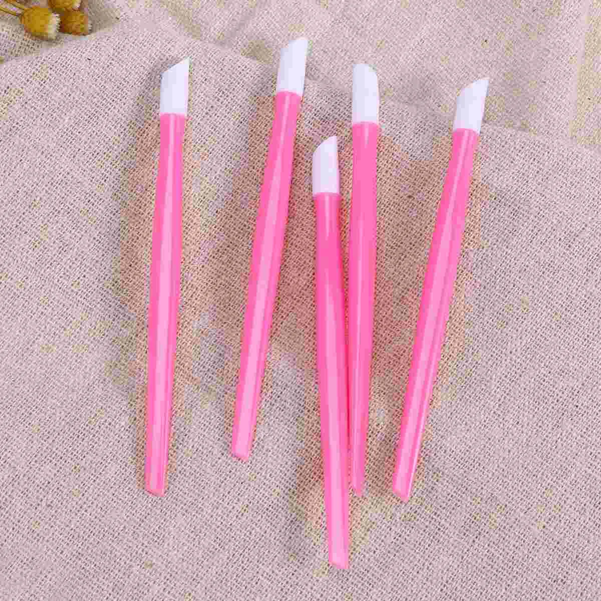 

20 Pcs Manicure Clear Orange Stick Nail Cleaing Polishers Cuticle Pusher Tools Dead Skin Pushers