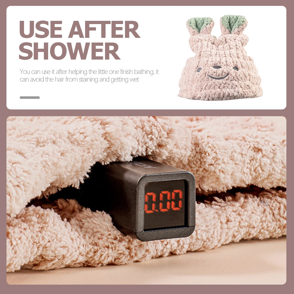 

Rapid Drying Towel Hair Cap s Shower Hat Absorbent Coral Fleece Reusable for