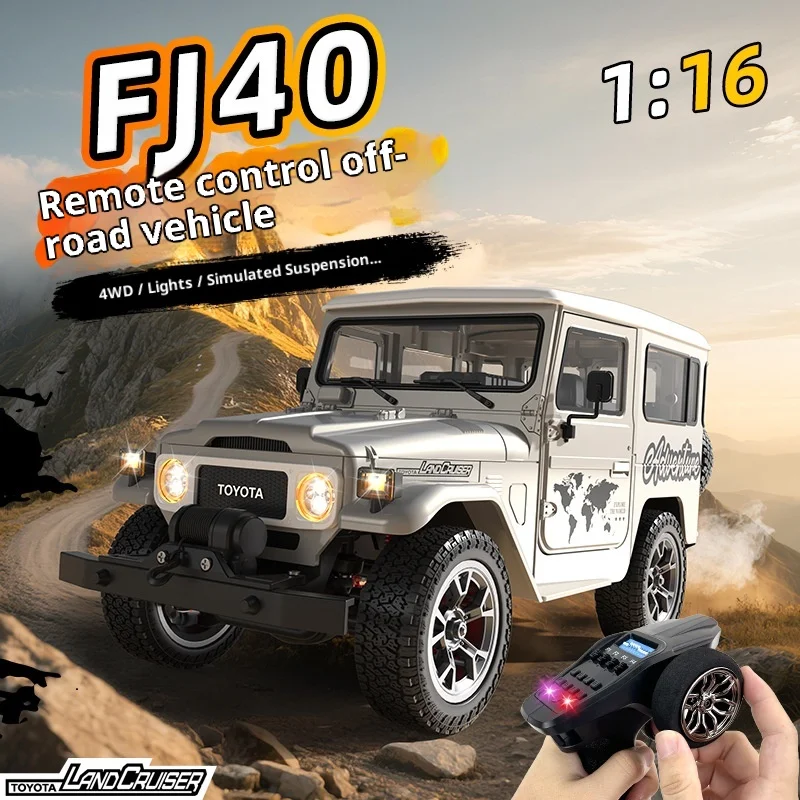 Henguan 1/16 textura de Metal FJ40 coche de Control remoto de simulación HG4-211 transmisión de Metal juguete para niños coches y juguetes RC de alta calidad