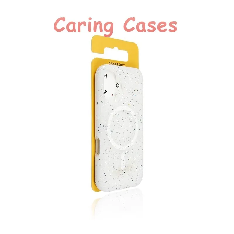 حافظة لهاتف آيفون 17 برو ماكس بيضاء مرقطة MagSafe غير لامعة مقاومة للصدمات ذات ملمس كبير متوافق مع آيفون 16 15 14 13 12 #1