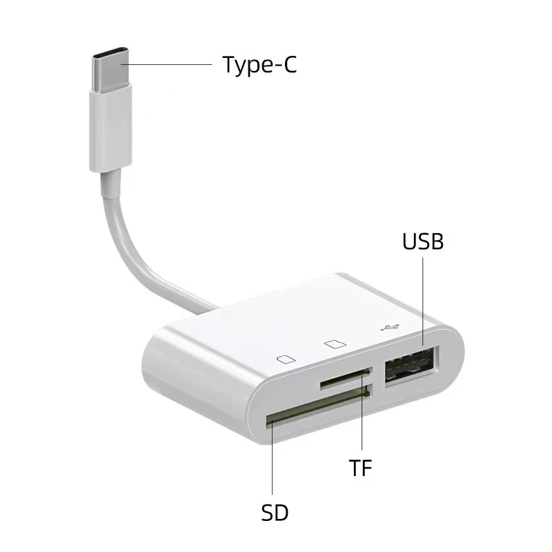 1PCS Type C Adapter TF CF SD Memory Card Reader USB C Card Adapter For Macbook Samsung Huawei Xiaomi OTG Writer Compact Flash