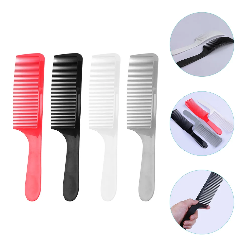 

4 Pcs Hair Cutting Comb Men Plastic Fine Teeth Anti static S bend Durable Lightweight Portable Daily Care Styling Kit Barber