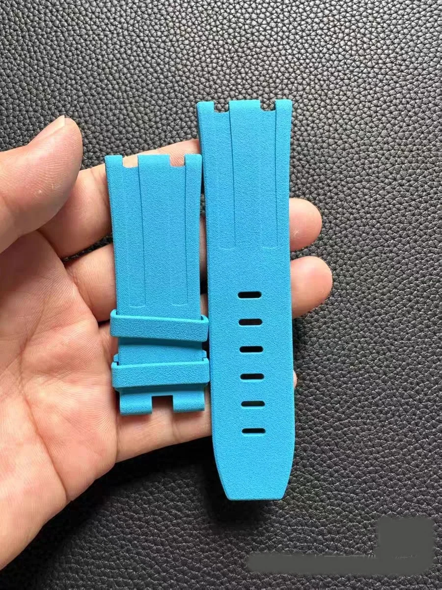 28mm FKM Fluorocarbon Rubber Watch Strap For Audemars Piguet Royal Oak AP 15703/15706/15707/15710/26703/26207 Band Man Bracelet