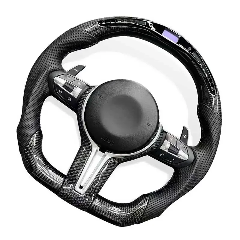 

M Sport Steering Wheel for BMW F10 F11 F30 F31 F34 F32 F33 F36 F22 F23 F80 F82 E90 E92 M3 M6 LED Carbon Fiber Car Steering Wheel