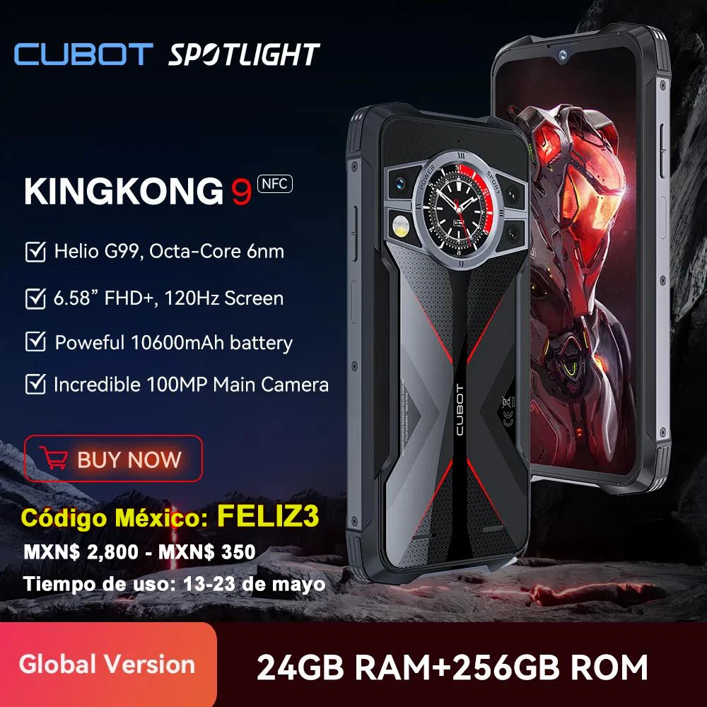 Cubot KingKong 9, Helio G99, Octa-Core, ekran 120 Hz 6,583 