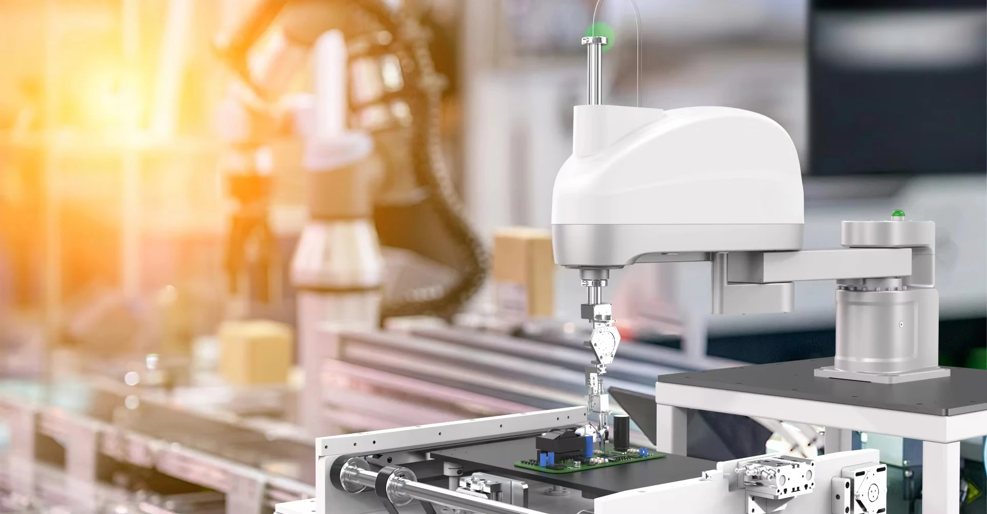 12 كجم حمولة سكارا 820 ملم ذراع آلي مفصلي أوتوماتيكي 4 محاور لصناعة السيارات