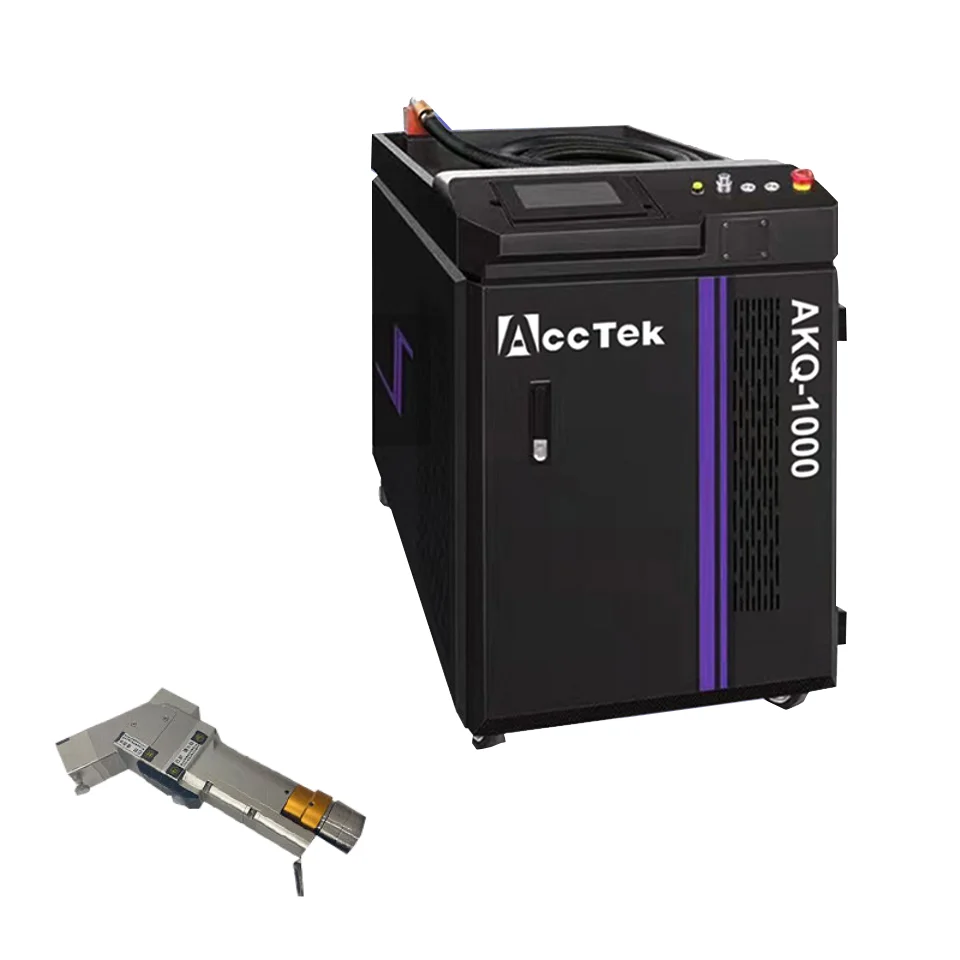 China Top 1000w JPT Raycus IPG Laser Rust Removal Machine For Sale/Fiber Lazer Cleaner For Metal Cleaning AKQ-1000/1500/2000