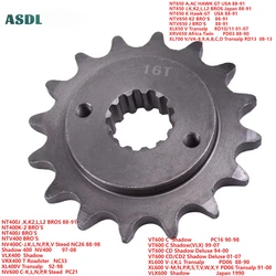 Engranaje de piñón delantero 525-16T 400cc, ruedas para Honda Road NT400 NT Bros 400 NV400 NV Steed 400 NC26 VLX400 VLX Shadow 400