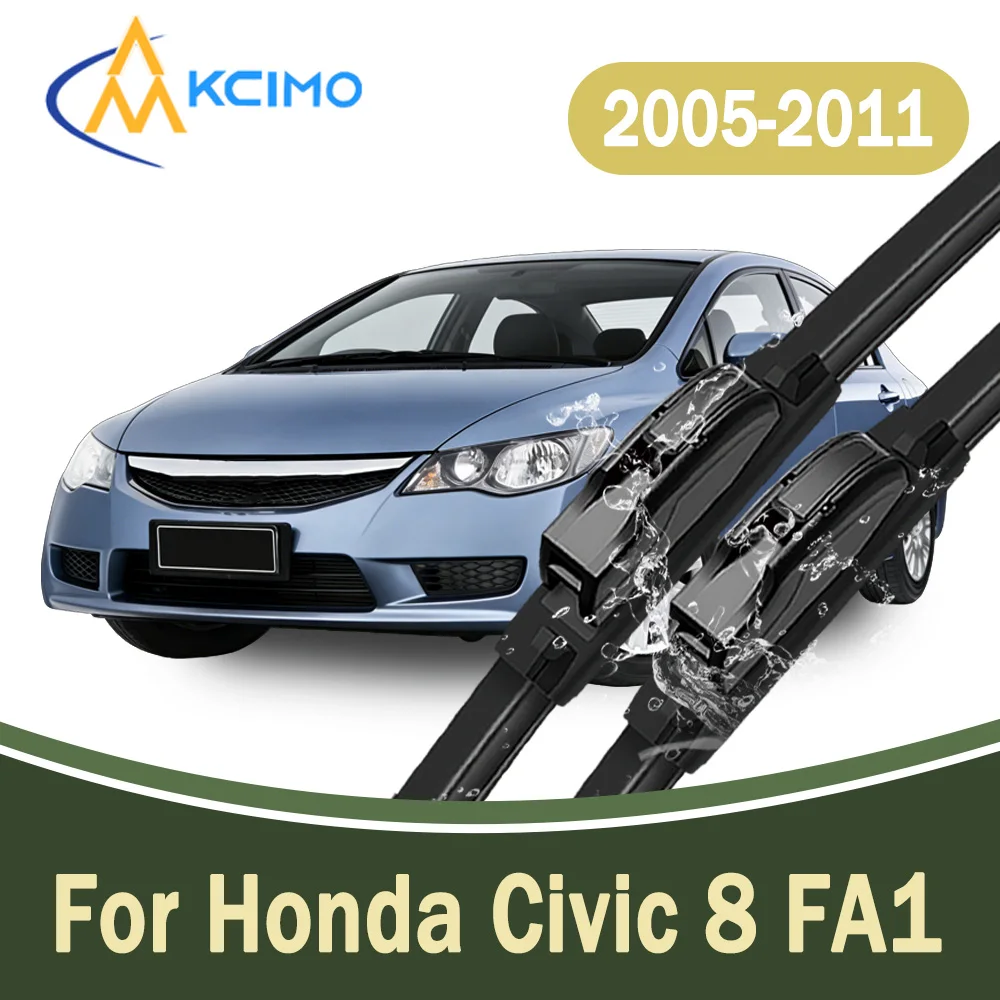 

All-Weather Front Windscreen Wiper Blades For Honda Civic 8 FA1 2005-2011 Silent Car Windshield Replacement Parts 2Pcs