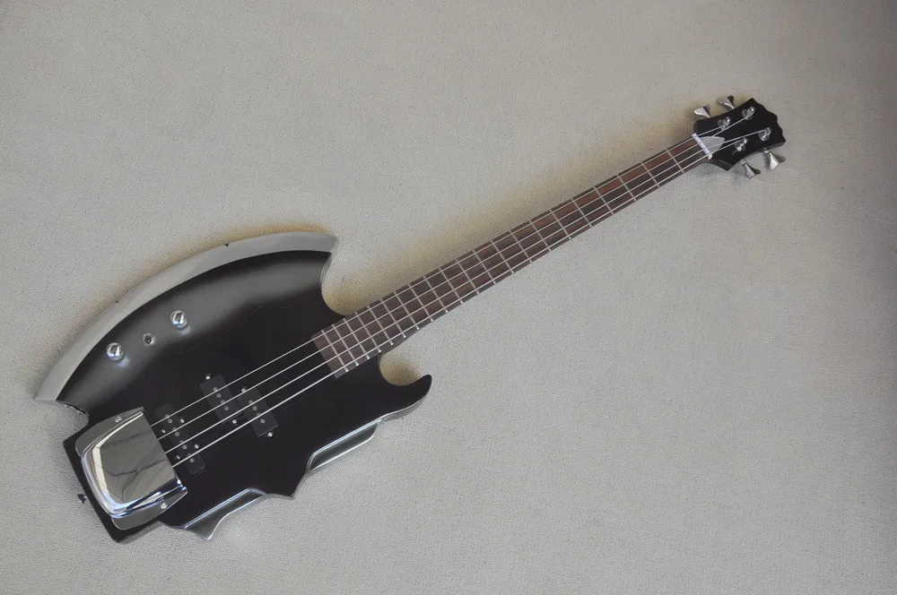 Left Handed 4 Strings Axe Bass Guitar with Rosewood fingerboard,Chrome Hardware,Provide customized service