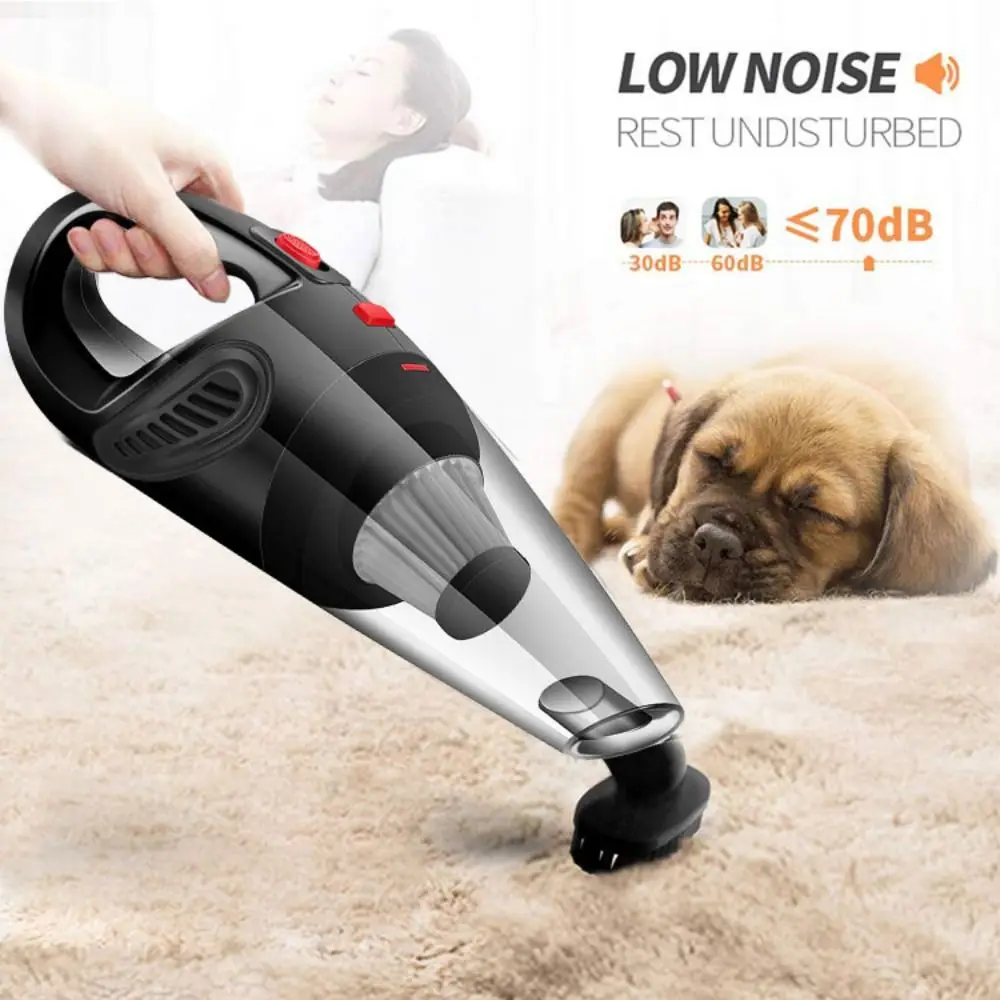 New Wireless Car Vacuum Cleaner Wet and Dry with Multi-Nozzles Handheld Vacuum Rechargeable 4000PA Dust Catcher for Car Home