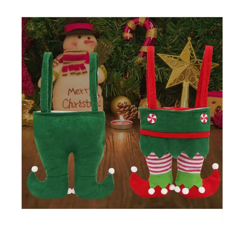 عيد الميلاد تخزين شنطة هدايا عطلة الديكور عيد الميلاد شنقا زخرفة سانتا كلوز كيس الحلوى
