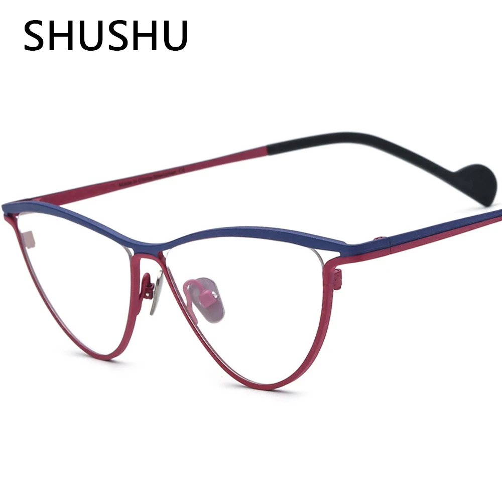 Pure Titanium Glasses Frame for Women Retro Triangle Myopia Prescription Eyeglasses Frames Men Vintage Optical Male Eyewear