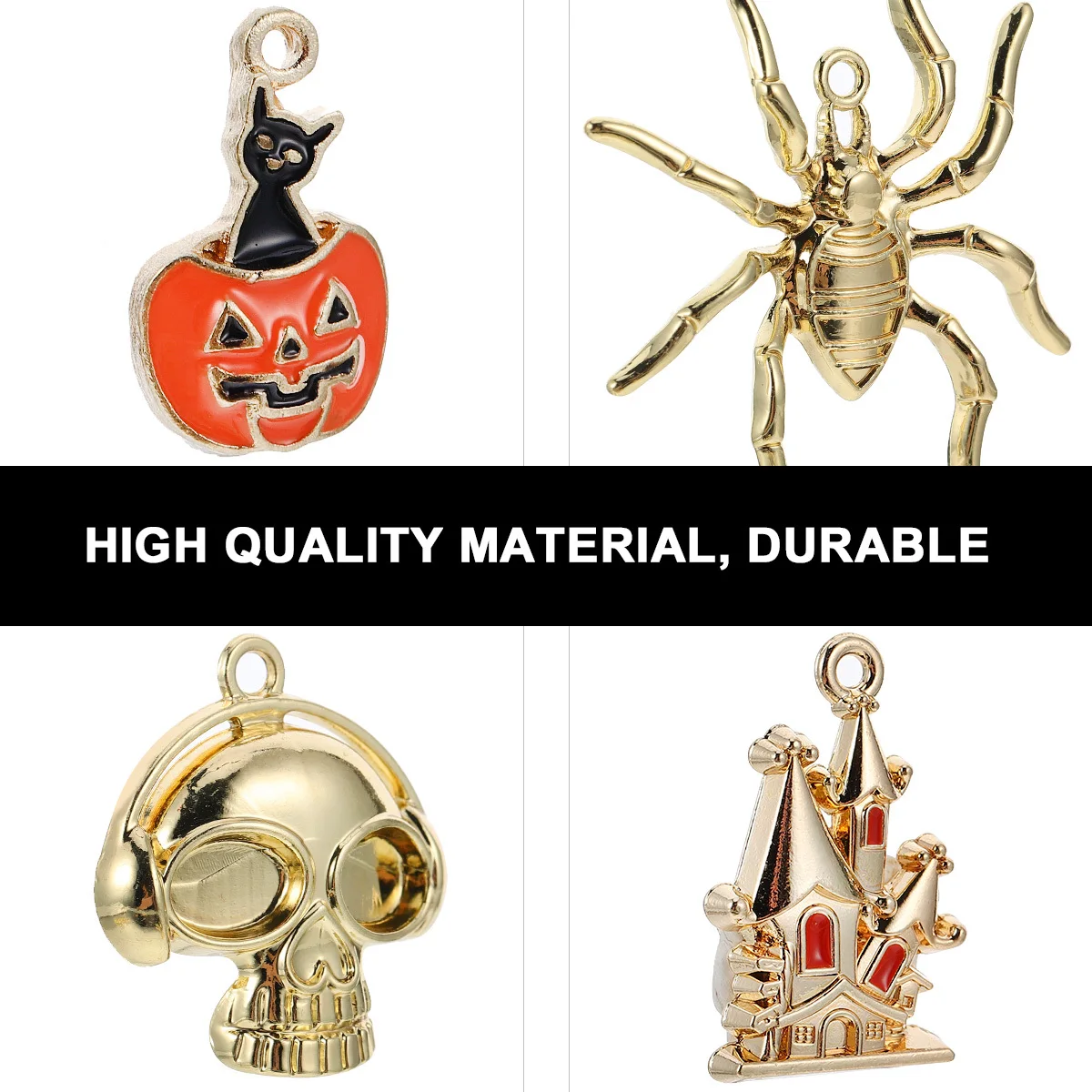 

20Pcs Halloween Jewelry Alloy Pendants Necklace Earrings DIY Pendants Halloween Accessories DIY Jewelry Accessory