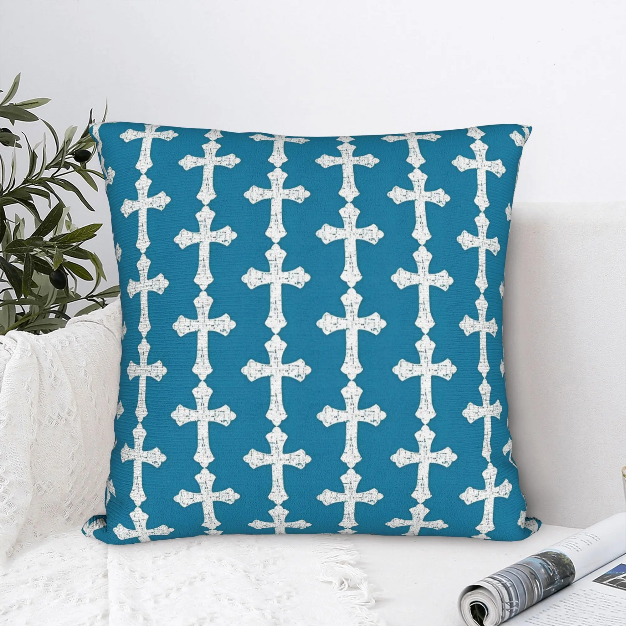 Ethiopian Meskel African Art Cross Pillowcase Printing Fabric Cushion Cover Decor Demera Christian Pillow Case Cover Zippered