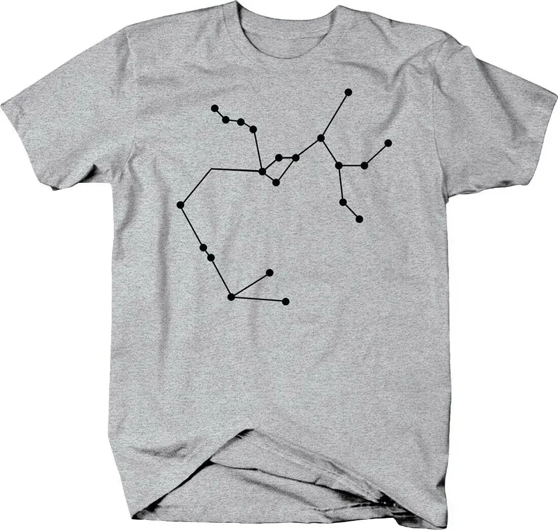 Sagittarius Star Map Constellation Zodiac Astrology Astronomy   T-Shirt Summer Cotton Short Sleeve O-Neck Mens T Shirt New S-3XL