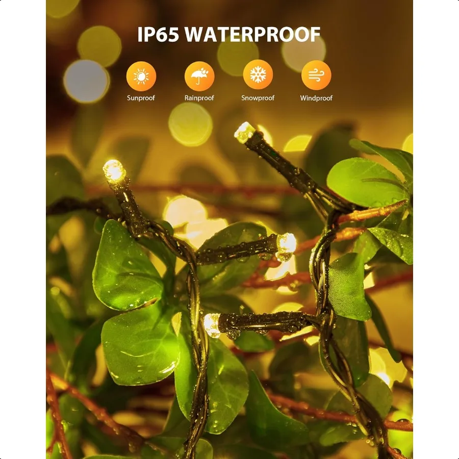 2 حزمة أضواء سلسلة الشمسية للخارج 92Ft 240 LED أضواء الشمسية في الهواء الطلق مقاوم للماء مع 8 طرق الشمسية في الهواء الطلق سلسلة ضوء ل
