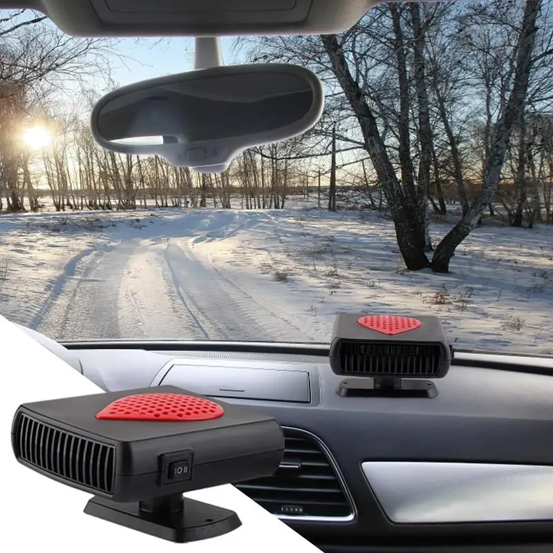 Portable Car Heater Car Plug Heaters 2-in-1 Vehicle Heater Versatile Windshield Defroster Car Air Heater For Winter Hot Days