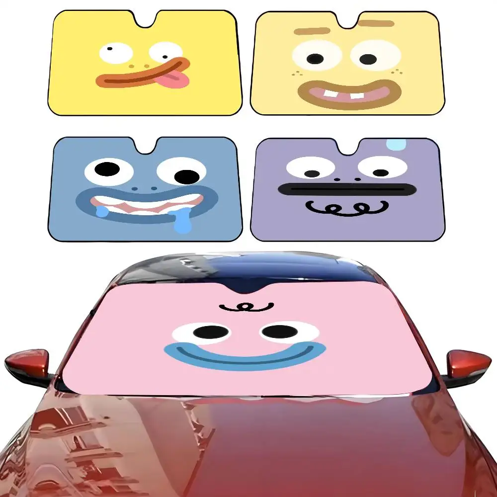 

B-Big Cartoon E-Eyes Funny Car SunShade Parasol Car Windshield Sun Shade UV Protection and Interior Cooler