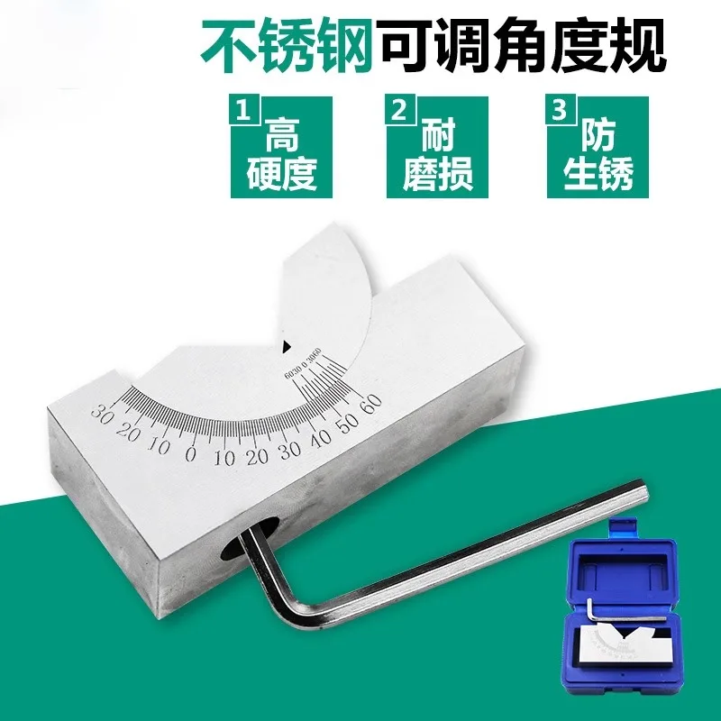Stainless Steel Multifunctional Protractor 360 Degree Digital Angle Ruler 0-200/300mm