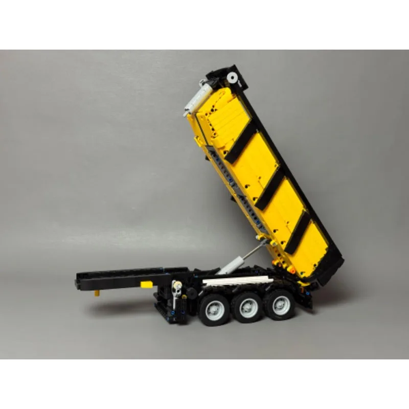 

MOC-230285 New Urban Three-Axle Tilt Trailer Building Block Model 806 Parts Boys Adults Children Birthday Christmas Toy Gift