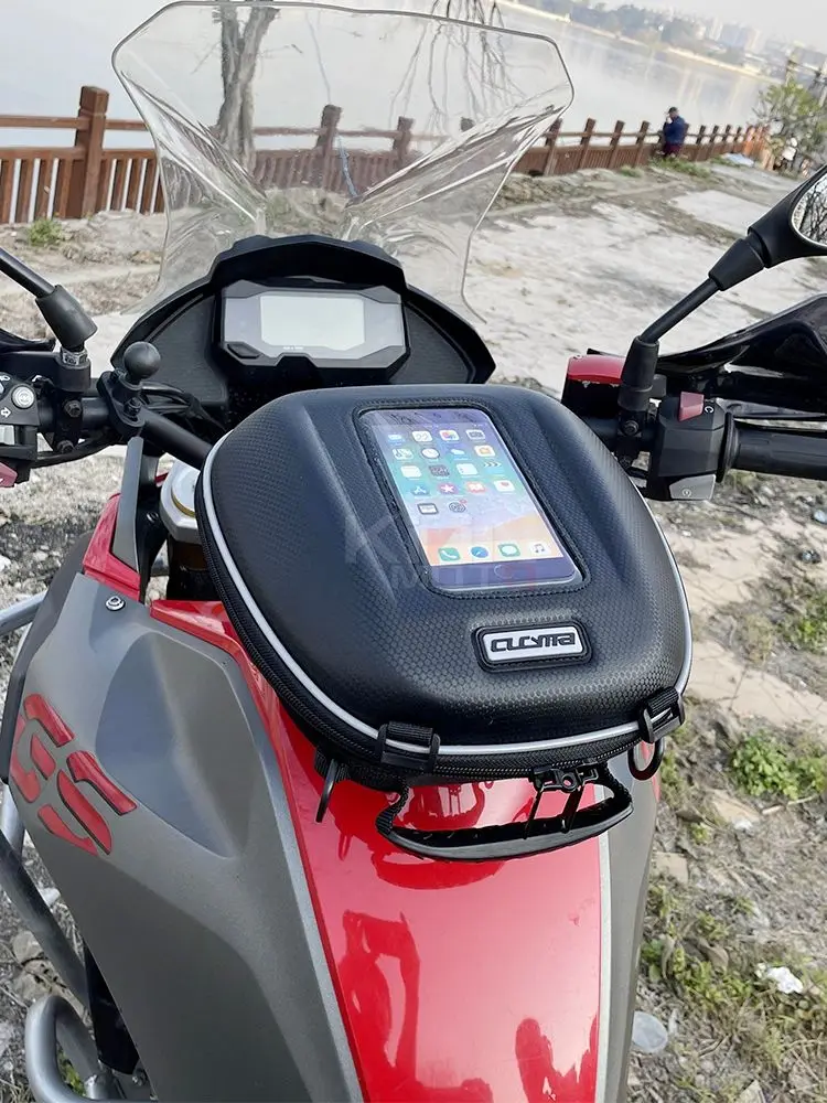 オートバイの荷物燃料タンクバッグ,防水バッグ,携帯電話用,bmw f800gt f800r f 800 f800 gt/rタンクロックフランジbf16