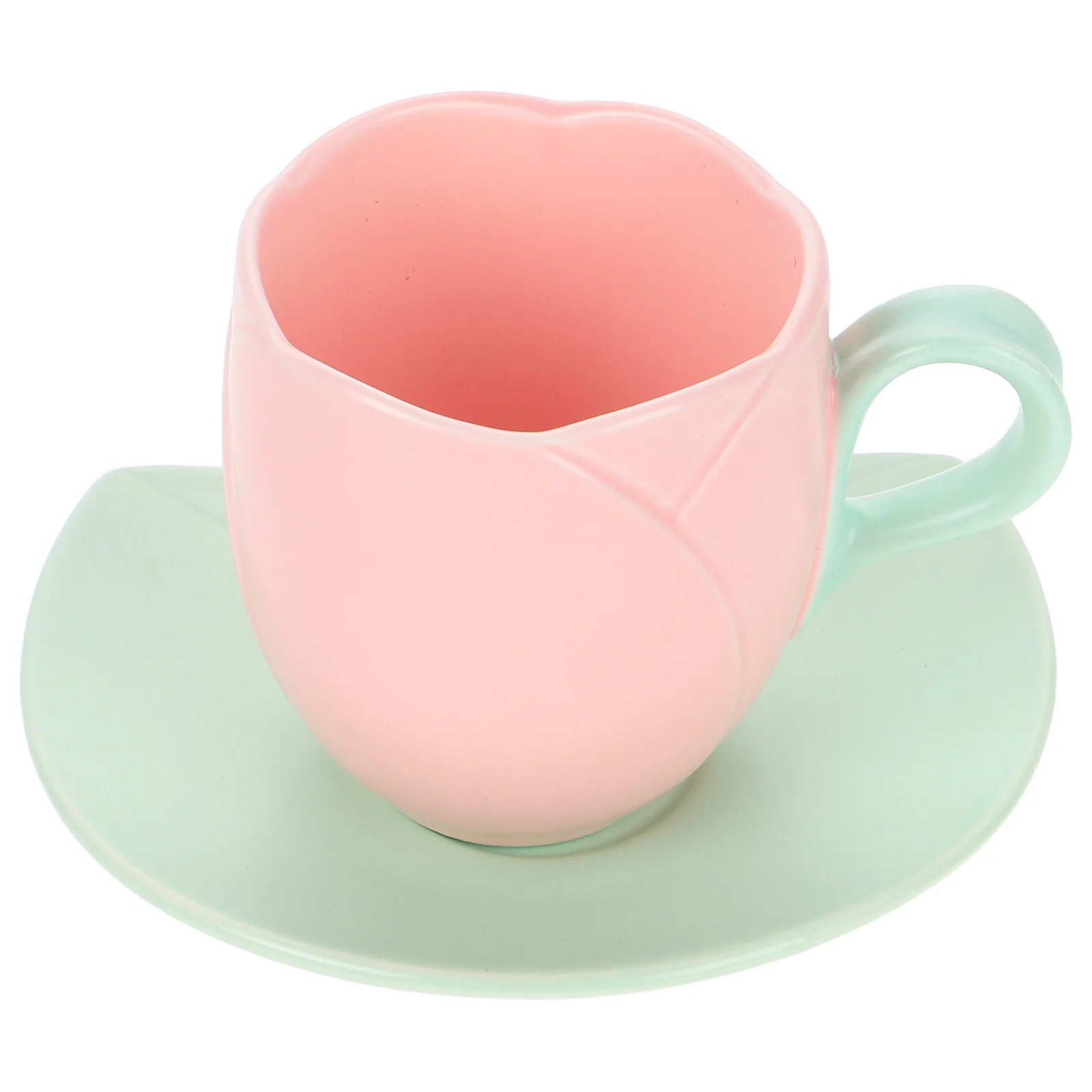 

Aesthetic Coffee Mug Cappuccino Cup Mugs Ceramic with Saucer Creative Cute Cups