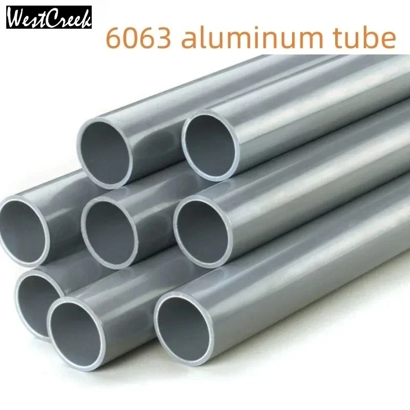 WESTCREEK 1m 6063 aluminum tube sub hollow tube/aluminum alloy tube precision thin-walled aluminum round tube zero cutting
