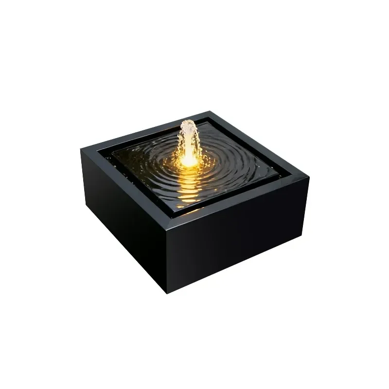 Stainless Steel Spring Water Fountain Outdoor Garden Fish Pool Ornament Modern Landscape Feature Courtyard Flower Box Decor