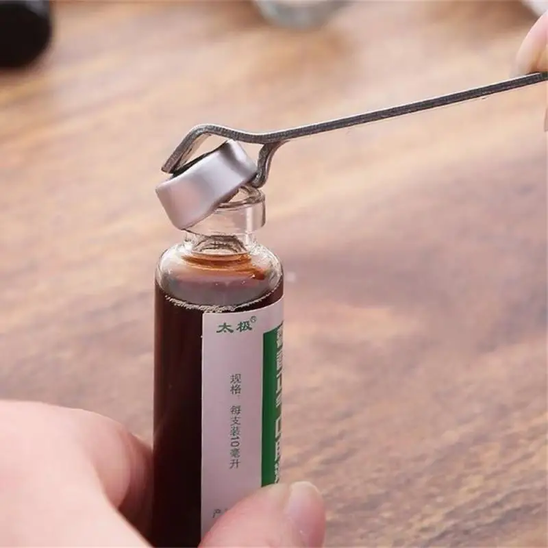 1/4 قطعة فتاحة زجاجات الفولاذ المقاوم للصدأ عن طريق الفم السائل قارورة فتاحة المنزلية المحمولة زجاجات البيرة عن طريق الفم السائل يمكن فتح أداة المطبخ